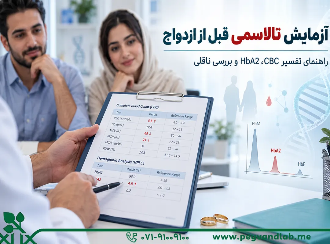 آزمایش تالاسمی قبل از ازدواج | تفسیر CBC و HbA2